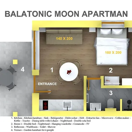 דירה Balatonic Moon&sun Apartmanhaz