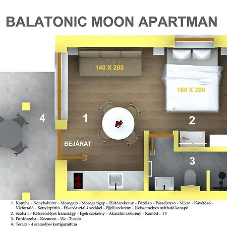 Balatonic Moon&sun Apartmanhaz Διαμέρισμα
