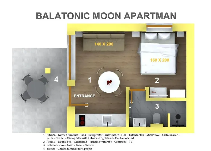 アパート Balatonic Moon&sun Apartmanhaz